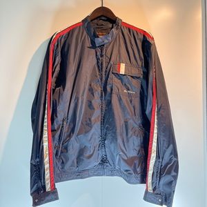Ben Sherman Racing Style Windbreaker. Blue with white and red stripes. Size XL
